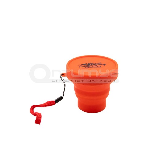 Стакан складаний силіконовий Tramp з кришкою 180ml, помаранчевий