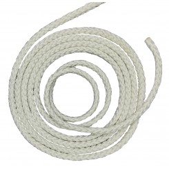 Веревка (шнур) якорная плетеная полиэстр 8 мм белая, длина 1 м