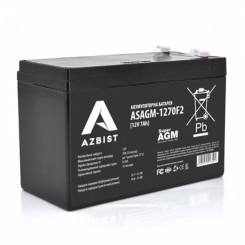 Акумулятор AGM AZBIST Super AGM ASAGM-1270F2, Black Case, 12 В 7 Аг