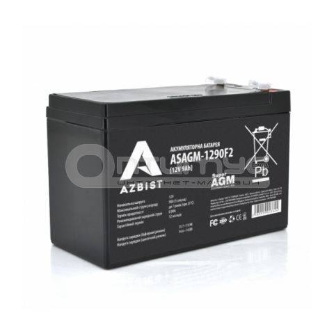 Аккумулятор AZBIST Super AGM ASAGM-1290, Black Case, 12 В 9 Ач