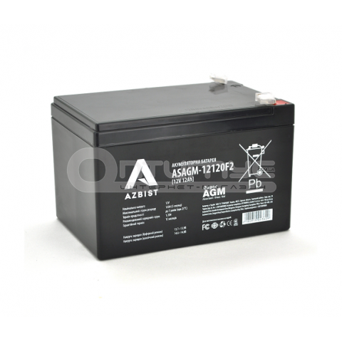 Акумулятор AZBIST Super AGM ASAGM-12120F2, Black Case, 12 В 12 Аг