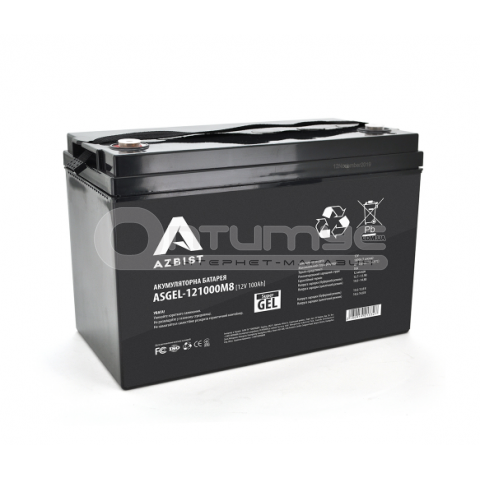 Акумулятор гелевий AZBIST Super GEL ASGEL-121000, Black Case, 12 В 100 Аг