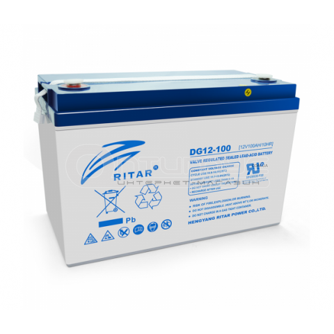 Аккумулятор гелевый GEL RITAR DG12-100, Gray Case, 12 В 100 Ач