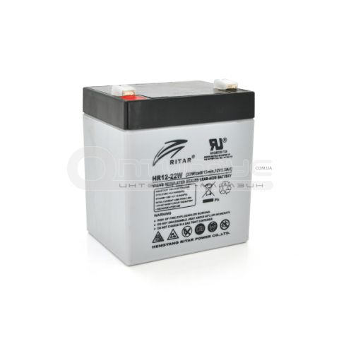 Акумулятор AGM RITAR HR1222W, Gray Case, 12 В 5.5 Аг