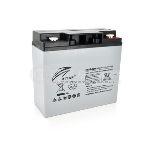 Акумулятор AGM RITAR HR1288W, Gray Case, 12 В 22 Аг