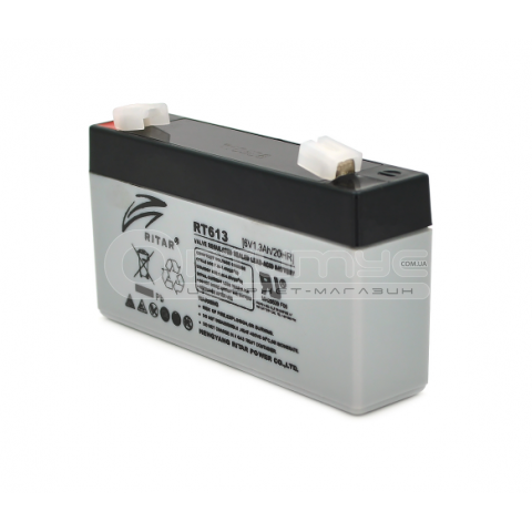 Акумулятор AGM RITAR RT613, Gray Case, 6 В 1,3 Аг