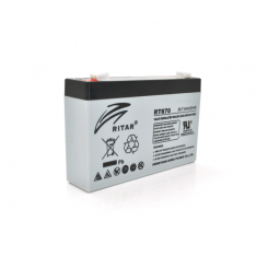 Акумулятор AGM RITAR RT670, Gray Case, 6 В 7 Аг Акумулятор AGM RITAR RT670, Gray Case, 6 В 7 Аг