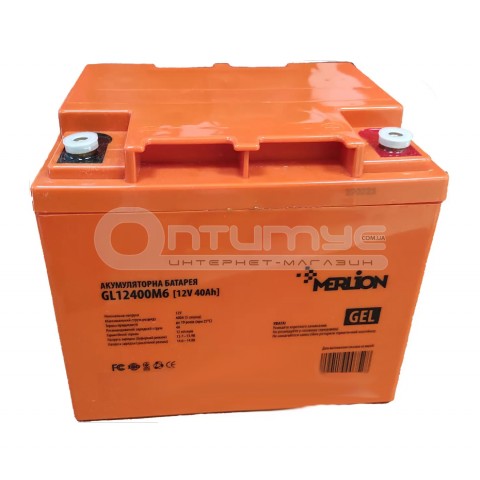 Аккумулятор гелевый Merlion GL12400M6 12 В 40 Ач Аккумулятор гелевый Merlion GL12400M6 12 В 40 Ач