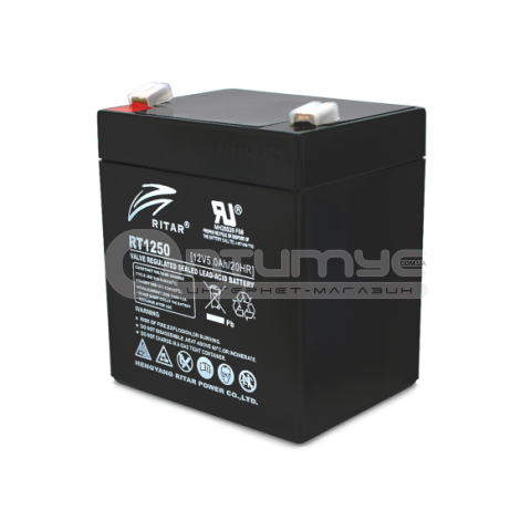 Аккумулятор AGM RITAR RT1250B Black Case 12 В 5 Ач