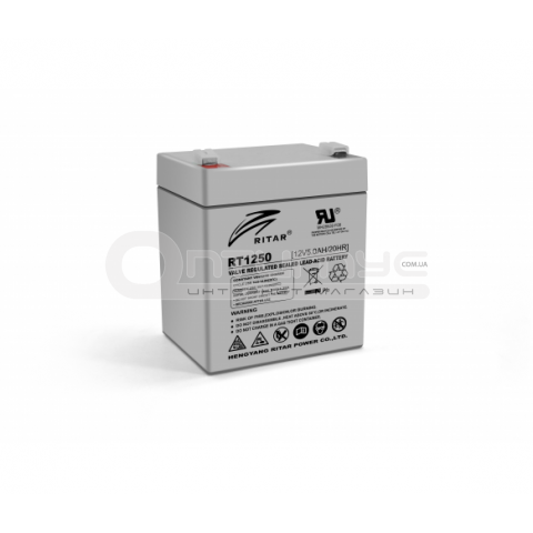 Акумулятор AGM RITAR RT1250 Gray Case 12 В 5 Аг