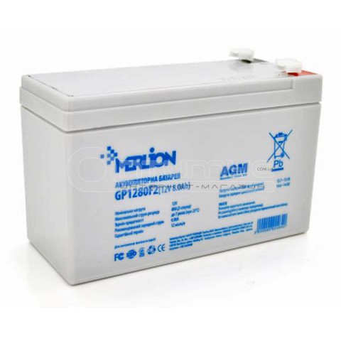 Акумулятор AGM Merlion GP1280F2 12 В 8 Аг