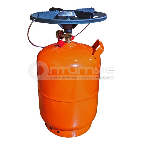 Газовий пальник 220 мм Nurgaz з балоном 5 кг/12,5 л