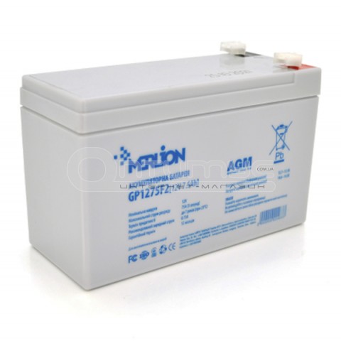 Акумулятор AGM Merlion GP1275F2 12 В 7,5 Аг