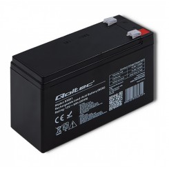 Акумулятор AGM Qoltec QLT1290B, Black Case, 12 В 9 Ач