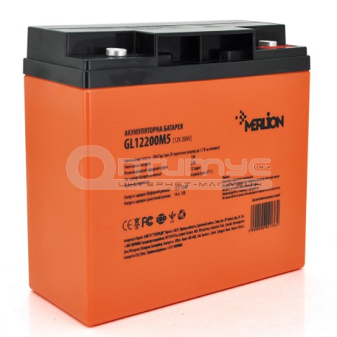 Акумулятор гелевий Merlion GL12200M5 12 В 20 Аг