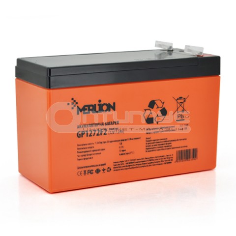 Акумулятор AGM Merlion GP1272F2 PREMIUM 12 В 7,2 Аг