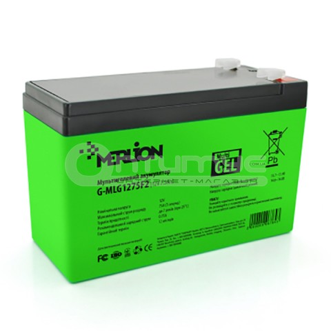 Аккумулятор мультигелевый Merlion G-MLG1275F2 12 В 7,5 Ач