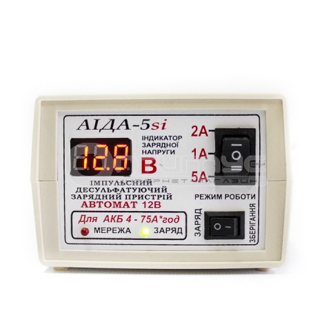 Автоматическое зарядное устройство для кислотно-свинцовых, гелевых, AGM аккумуляторов АИДА-5si