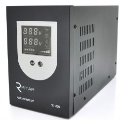Источник бесперебойного питания (ИБП) Ritar SK-800VA (500 Вт) с правильной синусоидой, 12 В под внешнюю батарею