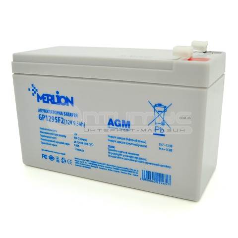 Акумулятор AGM Merlion GP1295F2 White 12 В 9,5 Аг