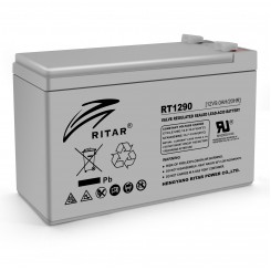 Акумулятор AGM RITAR RT1290, Gray Case, 12 В 9 Ач