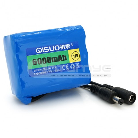 Літій-іонний акумулятор QiSuo 6 Ач 12 В плоский