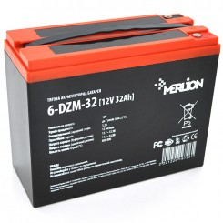 Тяговый аккумулятор AGM Merlion 6-DZM-32, M5, 12 В 32 Ач