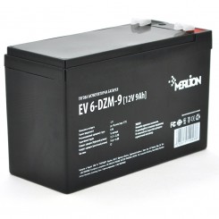 Тяговый аккумулятор AGM Merlion EV 6-DZM-9, M5, 12 В 9 Ач