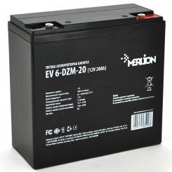 Тяговий акумулятор AGM Merlion EV 6-DZM-20, M5, 12 В 20 Аг