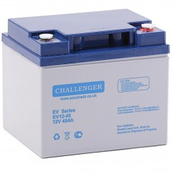 Тяговый гелевый аккумулятор Challenger EVG-12-45 Gel, F10(M8), 12 В 45 Ач