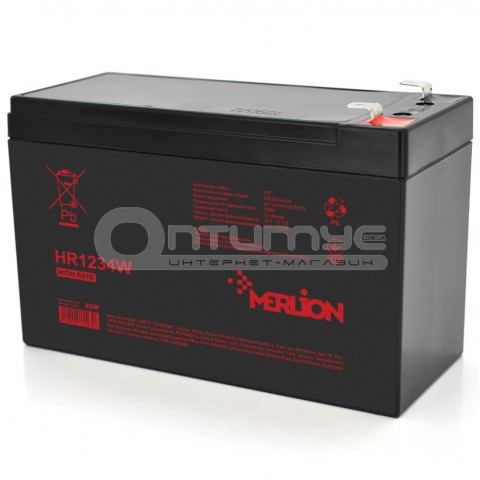 Акумулятор AGM Merlion HR1234W Black 12 В 9,5 Аг