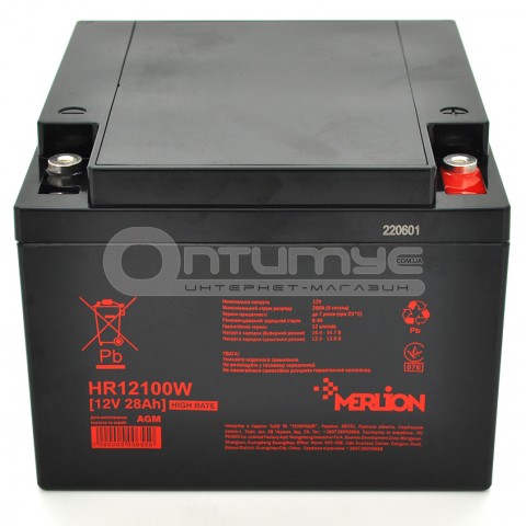 Акумулятор AGM Merlion HR12100W 12 В 28 Аг