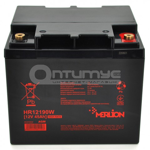 Аккумулятор AGM Merlion HR12190W 12 В 45 Ач