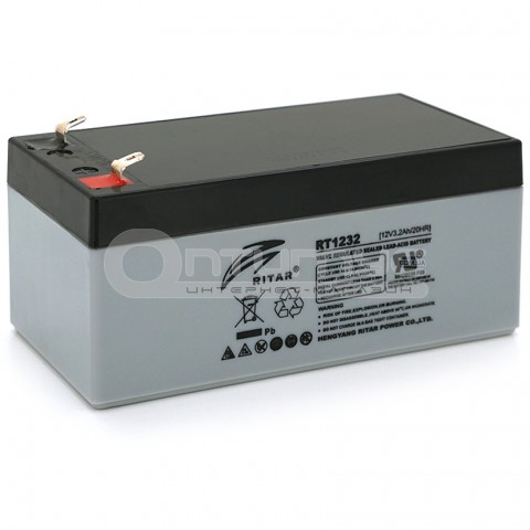 Аккумулятор AGM RITAR RT1232 Gray Case 12 В 2.3 Ач