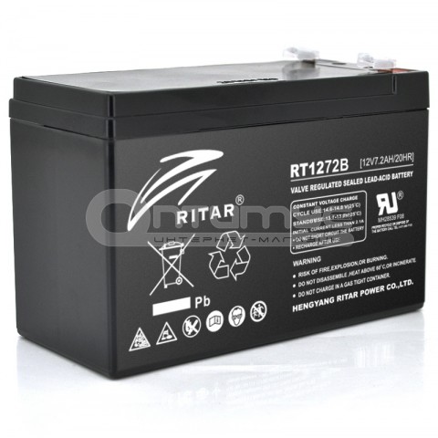 Аккумулятор AGM RITAR RT1272B Black Case 12 В 7.2 Ач