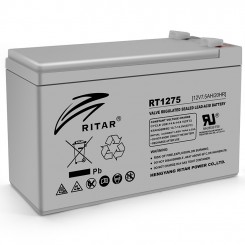 Акумулятор AGM RITAR RT1275 Gray Case 12 В 7.5 Аг