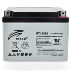 Акумулятор AGM RITAR RT12260 Gray Case 12 В 26 Аг