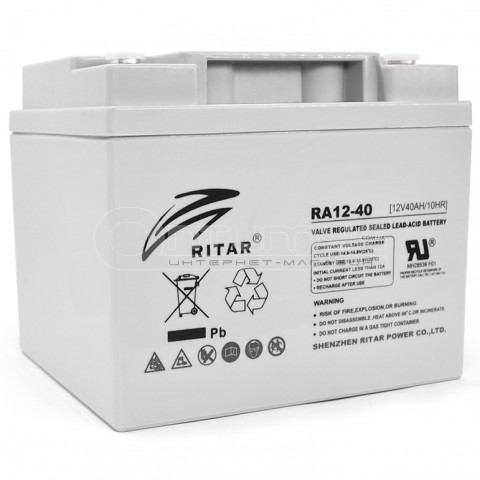 Акумулятор AGM RITAR RA12-40 Gray Case 12 В 40 Аг