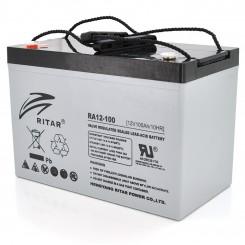 Акумулятор AGM RITAR RA12-100S Gray Case 12 В 100 Аг