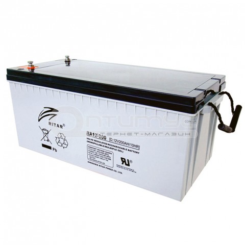 Акумулятор AGM RITAR RA12-200 Gray Case 12 В 200 Аг