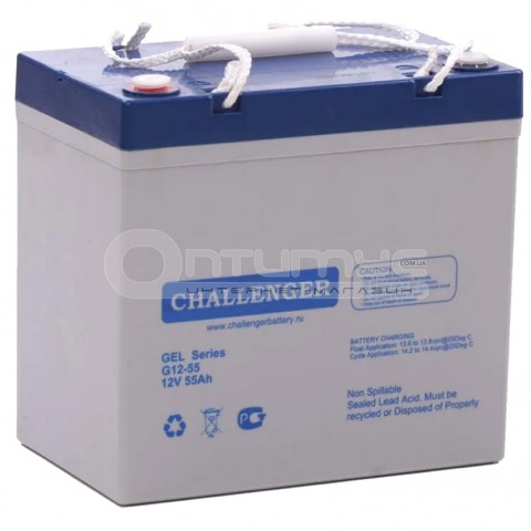 Акумулятор гелевий CHALLENGER GEL G12-55, 12 В 55 Аг