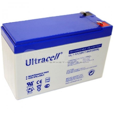 Аккумулятор AGM Ultracell UL7-12 12 В 7 Ач — купить в интернет магазине ...