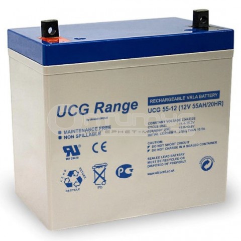 Акумулятор гелевий Ultracell UCG55-12 GEL 12 В 55 Аг