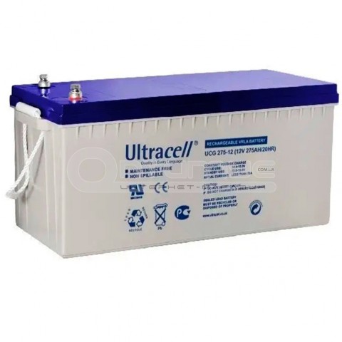 Акумулятор гелевий Ultracell UCG275-12 GEL 12 В 275 Аг