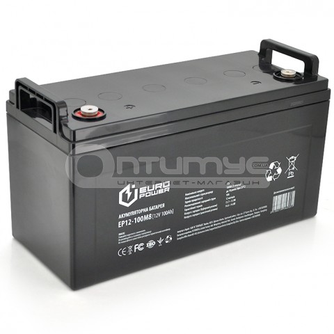 Аккумулятор AGM EUROPOWER EP12-100M8 12 В 100 Ач