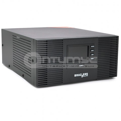 Джерело безперебійного живлення (ДБЖ) BRAZZERS BRSW-LFP-1500-24 (1200 Вт) з правильною синусоїдою, 24 В під зовнішню батарею