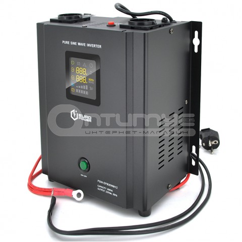 Джерело безперебійного живлення (ДБЖ) Europower PSW-EP800WM12 (480W) з правильною синусоїдою, 12 В під зовнішню батарею
