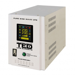 Источник бесперебойного питания (ИБП) TED PSW-Ted-1600VA (1050 Вт) с правильной синусоидой, 24 В под внешнюю батарею