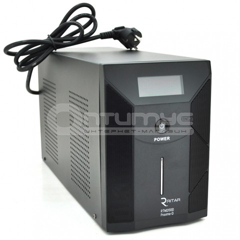 Джерело безперебійного живлення (ДБЖ) Ritar RTM2000 (1200 Вт) Proxima-D LCD, з апроксимованою синусоїдою, 4х12 В 7,5 Ач