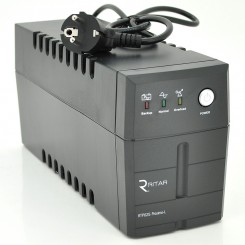 Джерело безперебійного живлення (ДБЖ) Ritar RTP625 (375 Вт) Proxima-L, LED, з апроксимованою синусоїдою, 1х12 В 7 Аг